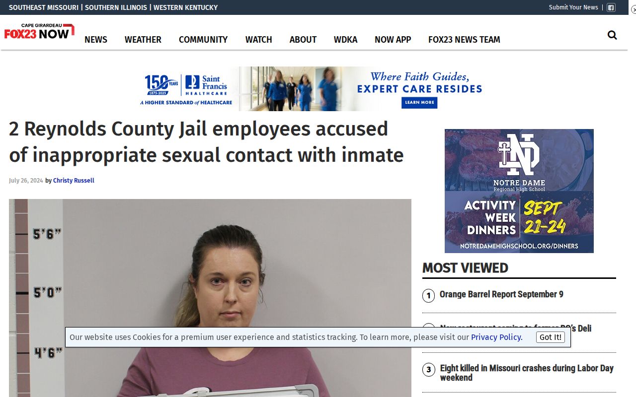 KBSI regional report concerning allegations at Reynolds County Jail